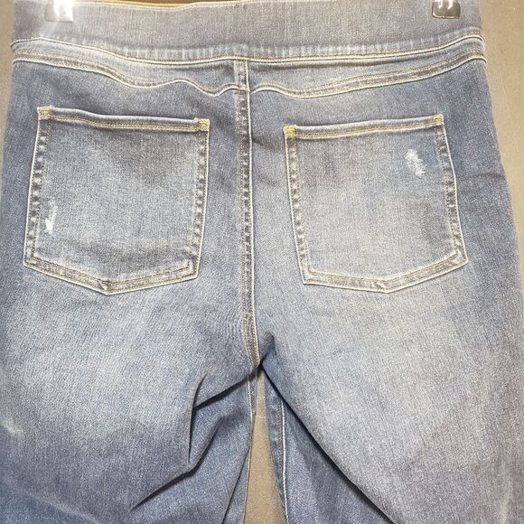 Spanx Distressed‎ Medium Wash Jeggings Women's Size Medium - Picture 10 of 11